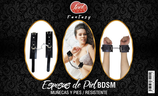 Esposas De Piel De Cadena Corta