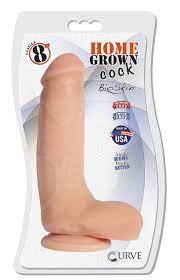 Home Grown Cock Curve Vanilla 8"